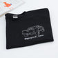 Custom Truck Outline T-Shirts - Personalized Auto Embroidered Apparel - Perfect Truck Lover Gift