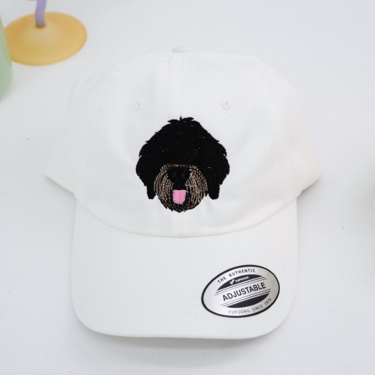 Dual Dog Portrait Embroidered Cap - Multi-Pet Family Accessory - Bonded Dog Pair Gift