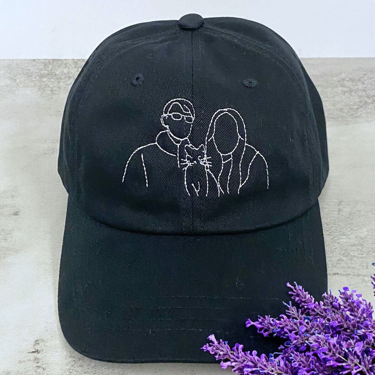 Personalized Photo Portrait Hat with Embroidered - Unique Couple Gift Idea