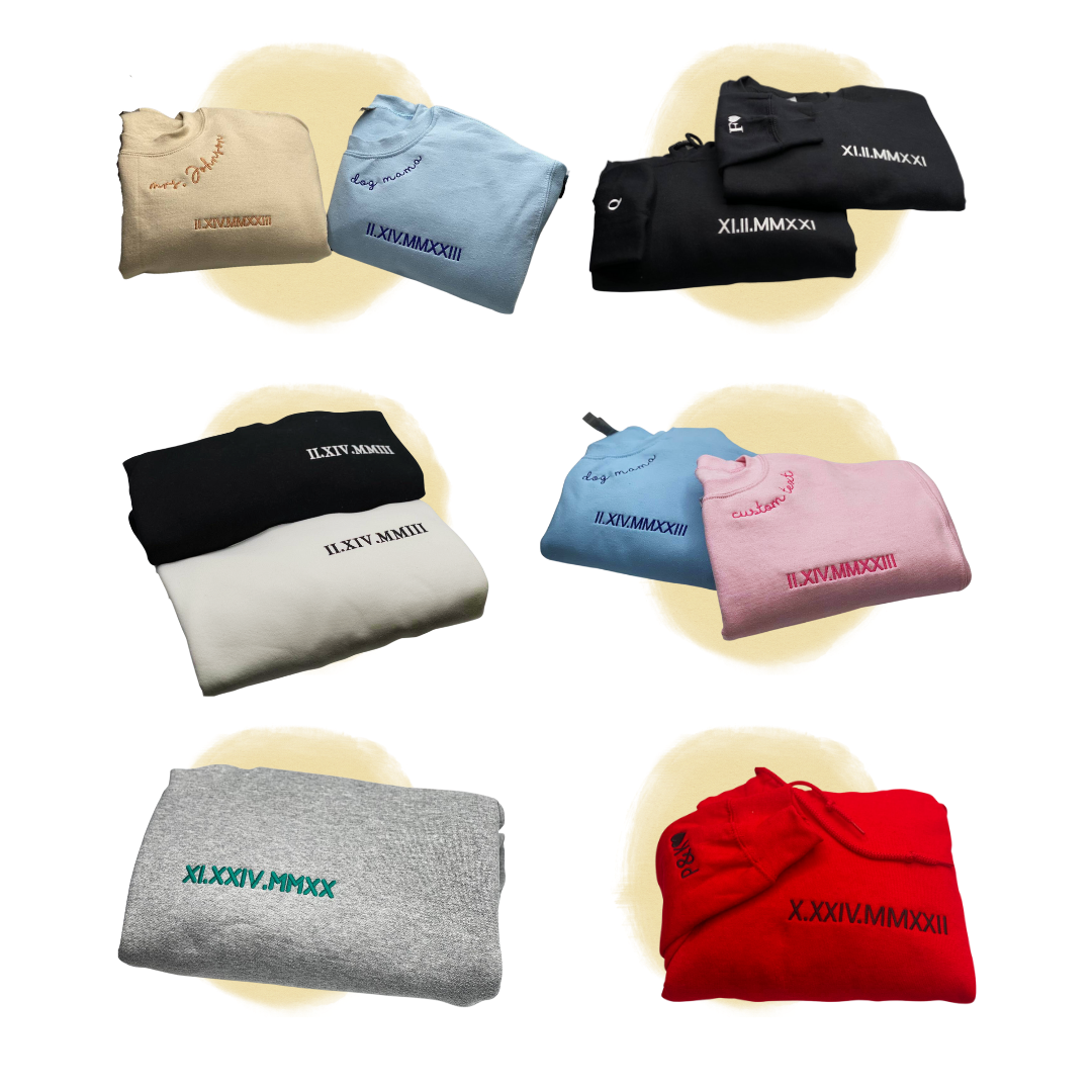 Custom Embroidered Honeymoon Sweatshirt, Personalized Bridal Shower Gifts