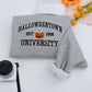 Fall Halloween Sweatshirt - University Campus Embroidered Hoodie - Pumpkin Ghost College Style Apparel