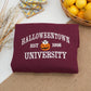 Fall Halloween Sweatshirt - University Campus Embroidered Hoodie - Pumpkin Ghost College Style Apparel