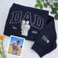 Father Daughters Custom Hoodies - Dad Kids Embroidered Sweatshirts - Perfect Father's Day Gift