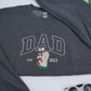 Father Daughters Custom Hoodies - Dad Kids Embroidered Sweatshirts - Perfect Father's Day Gift