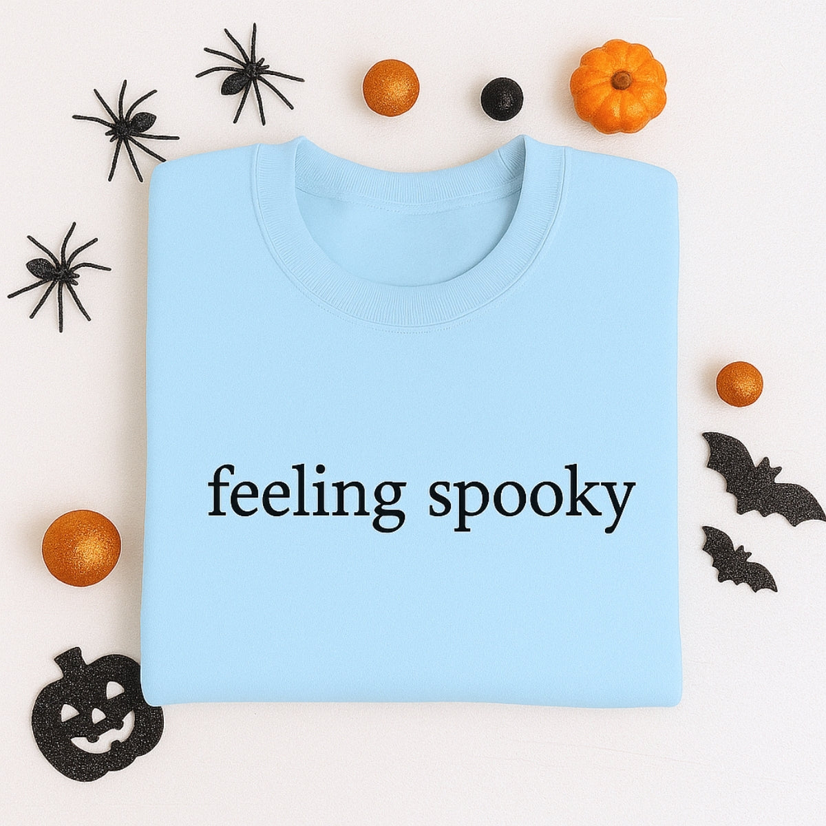 Feeling Spooky Custom Sweatshirts - Halloween Embroidered Apparel - Perfect Spooky Season Gift