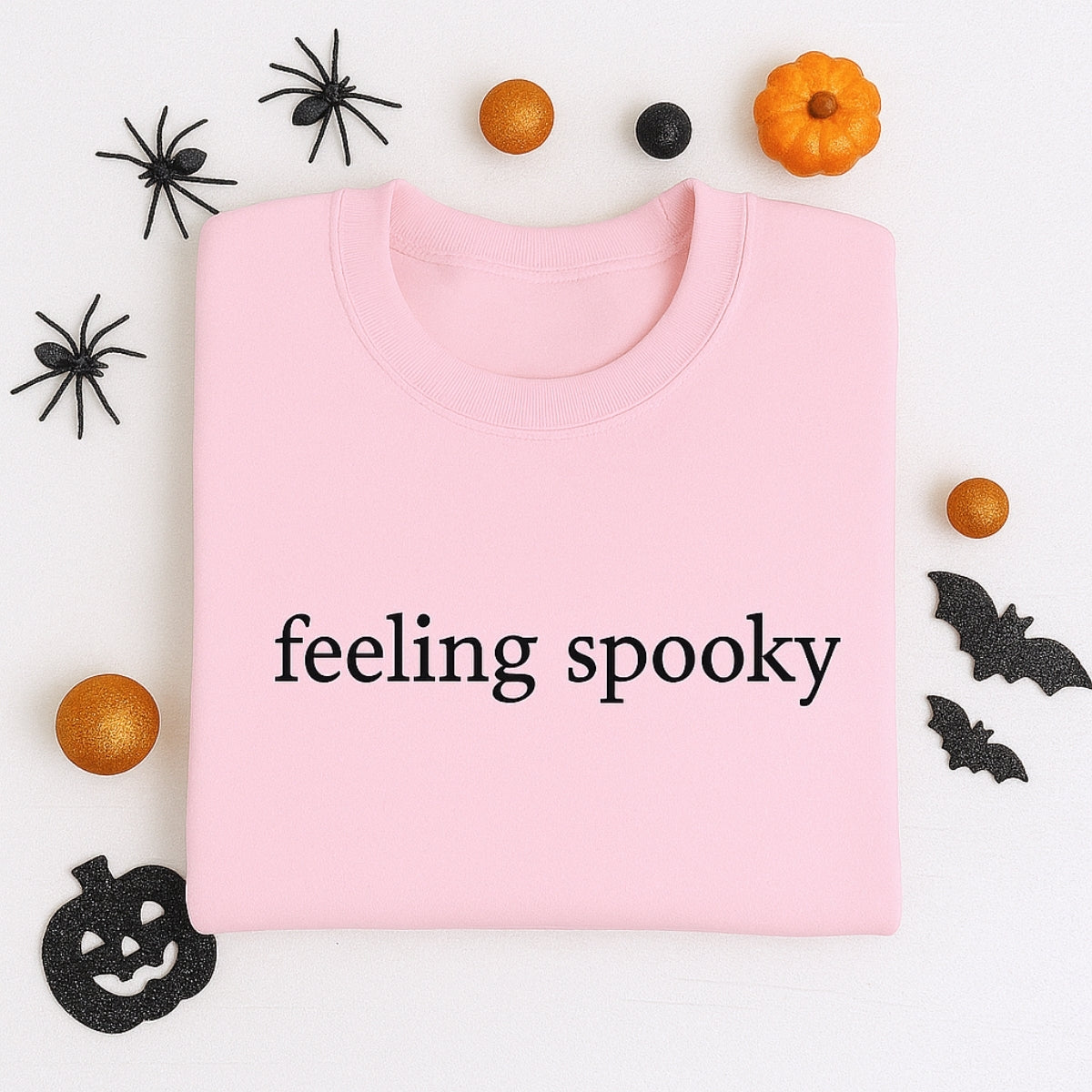 Feeling Spooky Custom Sweatshirts - Halloween Embroidered Apparel - Perfect Spooky Season Gift