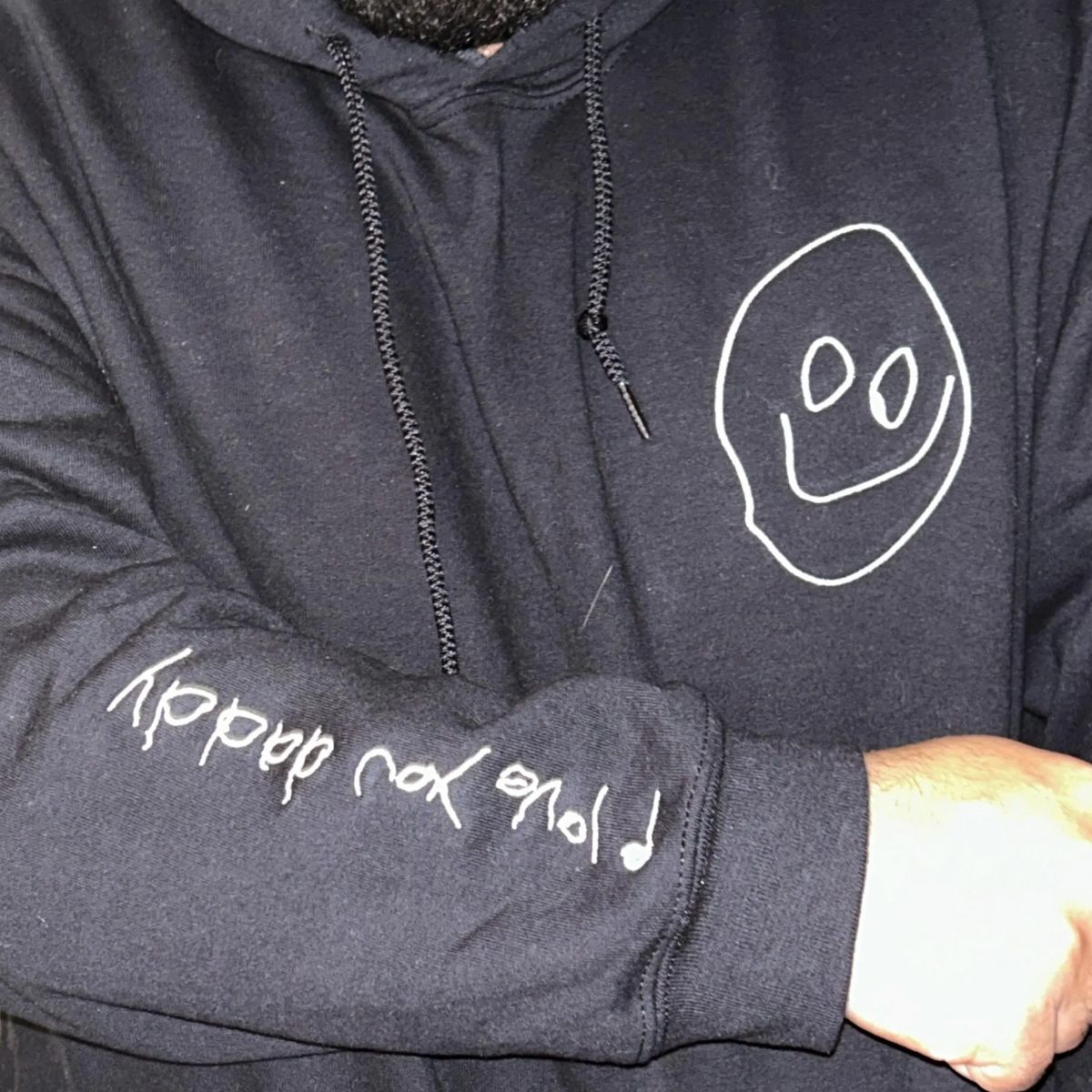 Good Vibes Custom Child Artwork Embroidered Sweatshirts - Kids Drawing to Embroidery - Positive Vibes Gift