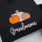 Grandmama Custom Sweatshirt - Fall Pumpkin Embroidered Hoodie - Perfect Grandma Halloween Gift
