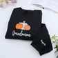 Grandmama Custom Sweatshirt - Fall Pumpkin Embroidered Hoodie - Perfect Grandma Halloween Gift