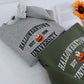 Halloween University Sweatshirt - Embroidered Pumpkin Ghost College Style Hoodie - Spooky Campus Apparel