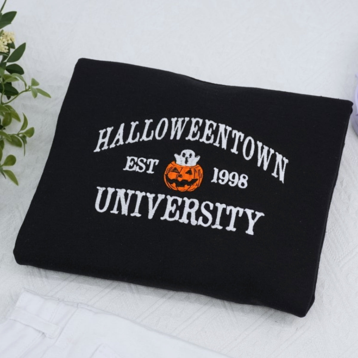 Halloween University Sweatshirts - Halloweentown College Embroidered Apparel - Spooky Academia Fashion