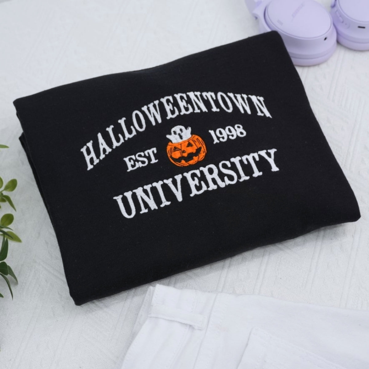 Halloween University Sweatshirts - Halloweentown College Embroidered Apparel - Spooky Academia Fashion