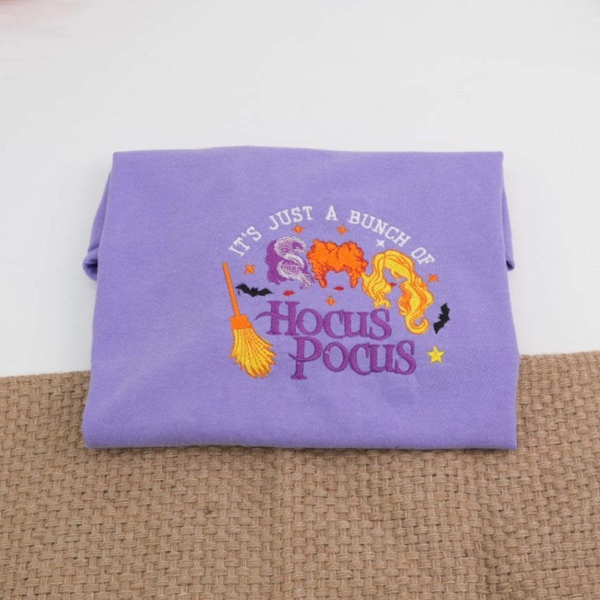 Halloween Witch Sisters Custom T-Shirts - Cropped Embroidered Tees - Perfect Spooky Season Gift