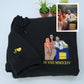 His Hers Custom Picture Hoodies - Personalized Photo Embroidered Couples Sweatshirts Gift