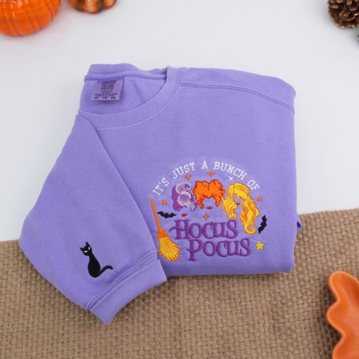 Hocus Pocus Custom Sweatshirts - Magic Sisters Embroidered Halloween Hoodies - Perfect Spooky Movie Gift