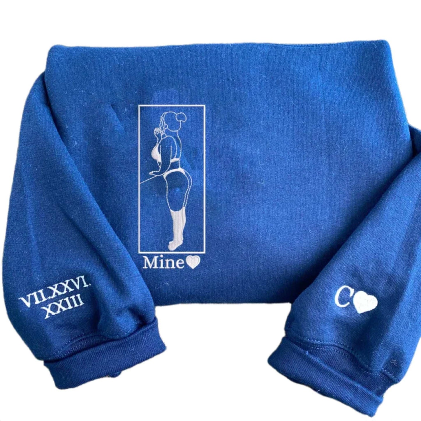 Custom Photo-Embroidered Spicy Sweatshirts: Perfect Anniversary Gift for Him & Matching Couple Hoodies