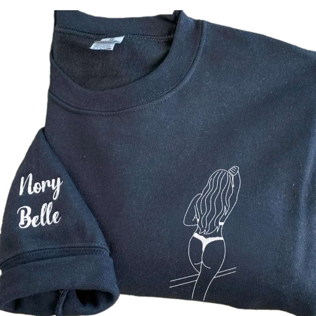 Custom Photo-Embroidered Spicy Sweatshirts: Perfect Anniversary Gift for Him & Matching Couple Hoodies