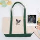 Mixed Pet Portrait Tote Bags - Dog Cat Face Embroidered Canvas Bag - Multi Pet Parent Gift