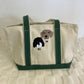 Mixed Pet Portrait Tote Bags - Dog Cat Face Embroidered Canvas Bag - Multi Pet Parent Gift