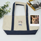 Multi Pet Portrait Tote Bags - Cat Face Embroidered Canvas Bag - Personalized Cat Mom Gift