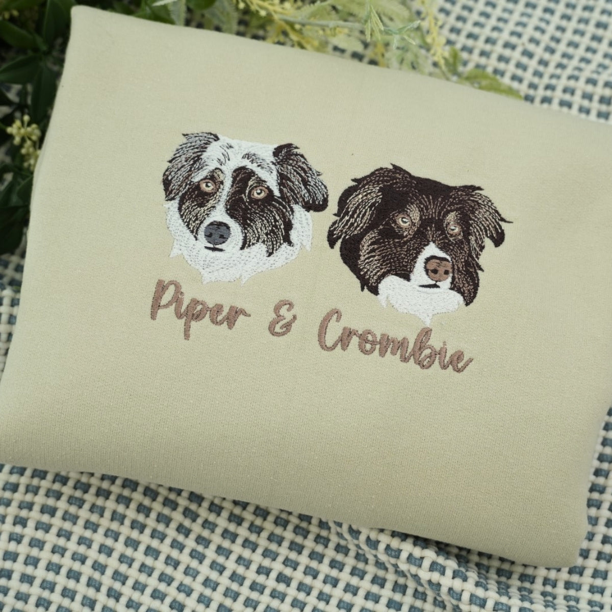 Multiple Pet Portrait Hoodies - Custom Dog Face Embroidered Sweatshirts - Multi Pet Parent Gift