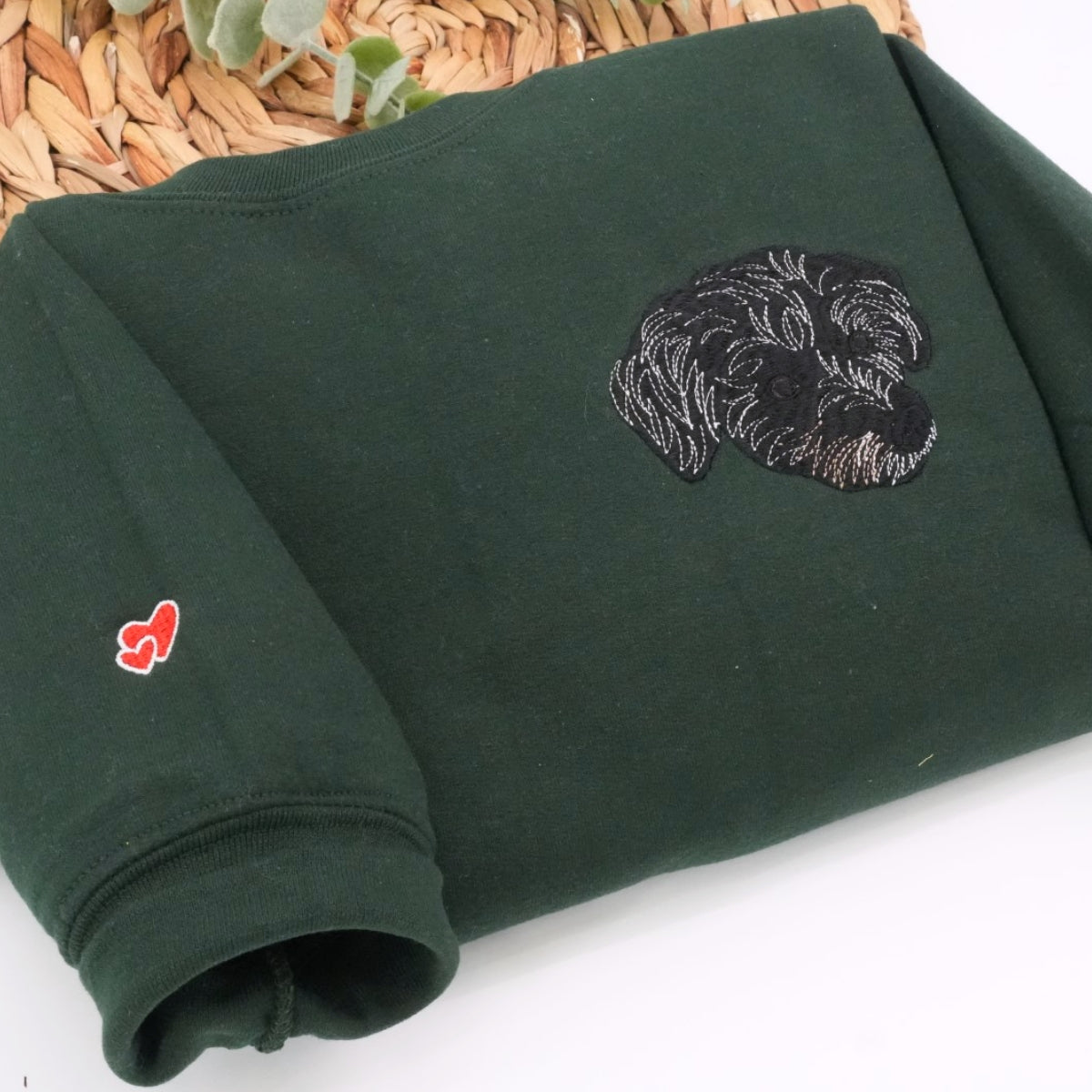 Multiple Pet Portrait Hoodies - Custom Dog Face Embroidered Sweatshirts - Multi Pet Parent Gift