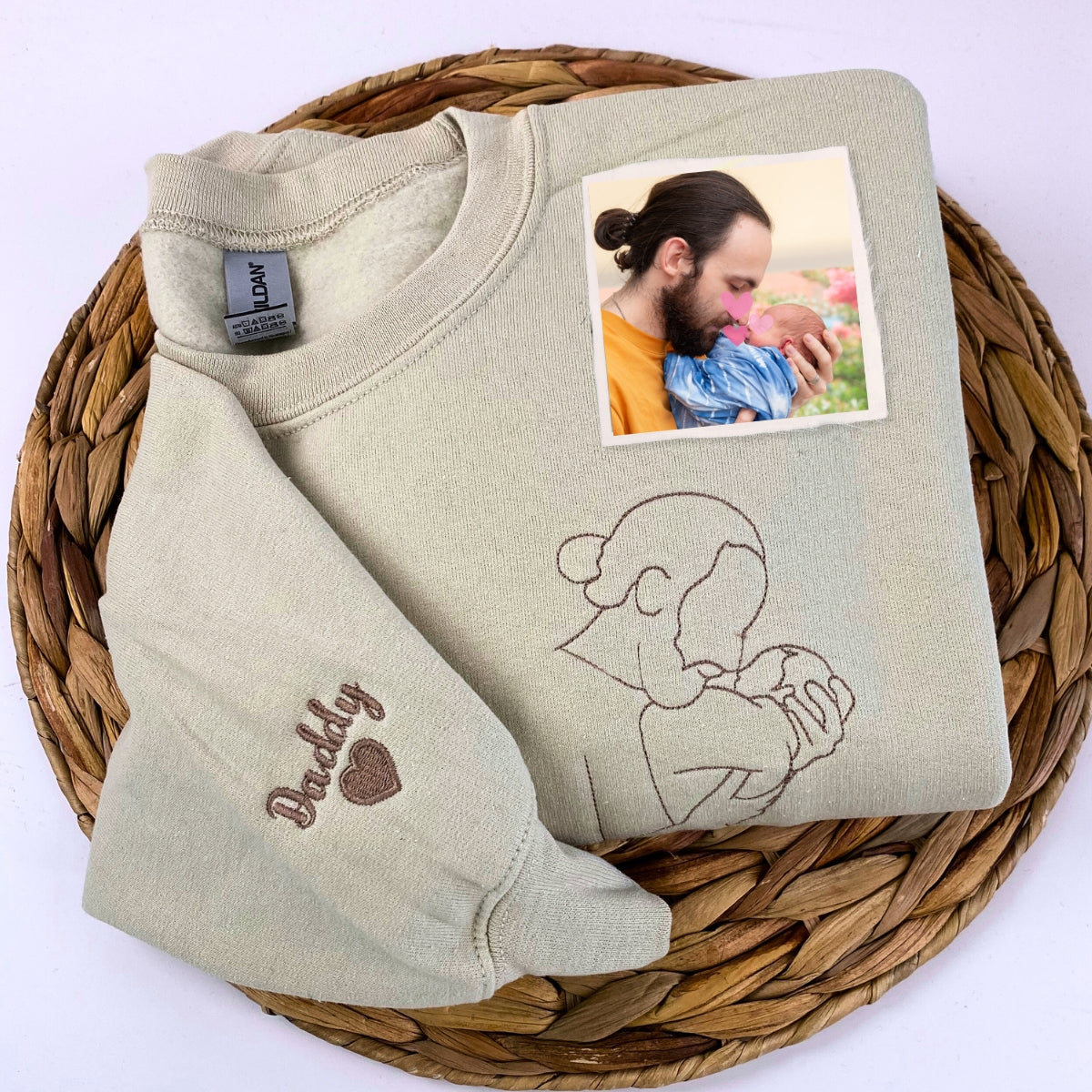Personalized Portrait Father's Day Gifts for Father and Son Sweatshirts, Hoodies