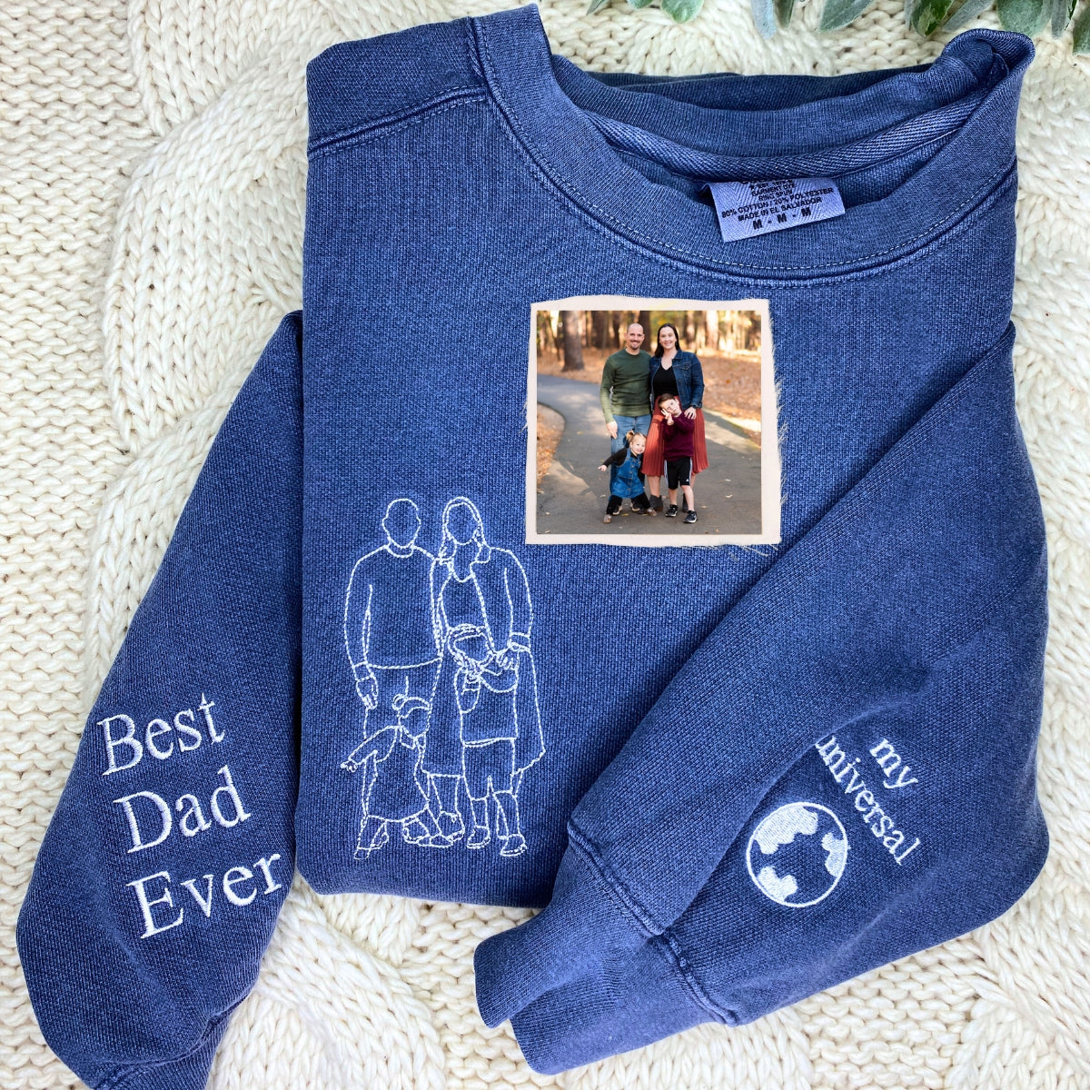 Personalized Portrait Father's Day Gifts for Father and Son Sweatshirts, Hoodies