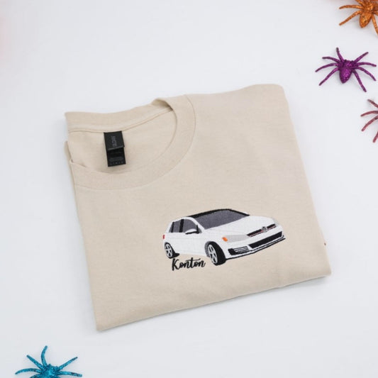 Personalized Car Custom T-Shirts - Auto Enthusiast Embroidered Apparel - Perfect Car Lover Gift