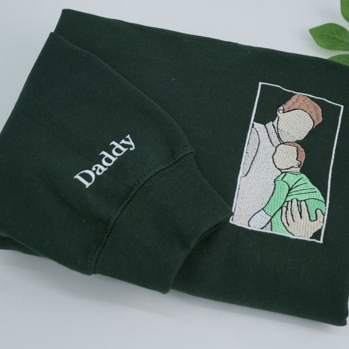 Personalized Dad Baby Sweatshirts - Custom Father Embroidered Hoodies With Baby Name - Perfect New Dad Father's Day Gift