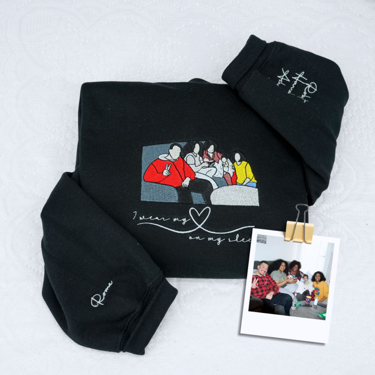 Personalized New Dad Baby Hoodies - Custom Father Embroidered Sweatshirts With Baby Name Footprints - Father's Day Gift