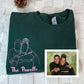 Personalized Photo Hoodies - Custom Couple Line Art Embroidery - Relationship Gift