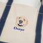 Pet Portrait Custom Tote Bags - Dog Face Embroidered Canvas Bag - Personalized Pet Memorial Gift
