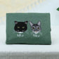 Pet Portrait Custom Hoodies - Cat Face Embroidered Sweatshirts with Names - Premium Cat Lover Gift