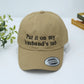 Put It On My Husband's Tab Embroidered Cap - Funny Wife Married Couple Accessory - Honeymoon Gift