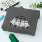 Spooky Cat Halloween Hoodie - Cat Ghost Embroidered Sweatshirt - Cat Parent Halloween Apparel