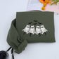 Spooky Cat Halloween Hoodie - Cat Ghost Embroidered Sweatshirt - Cat Parent Halloween Apparel