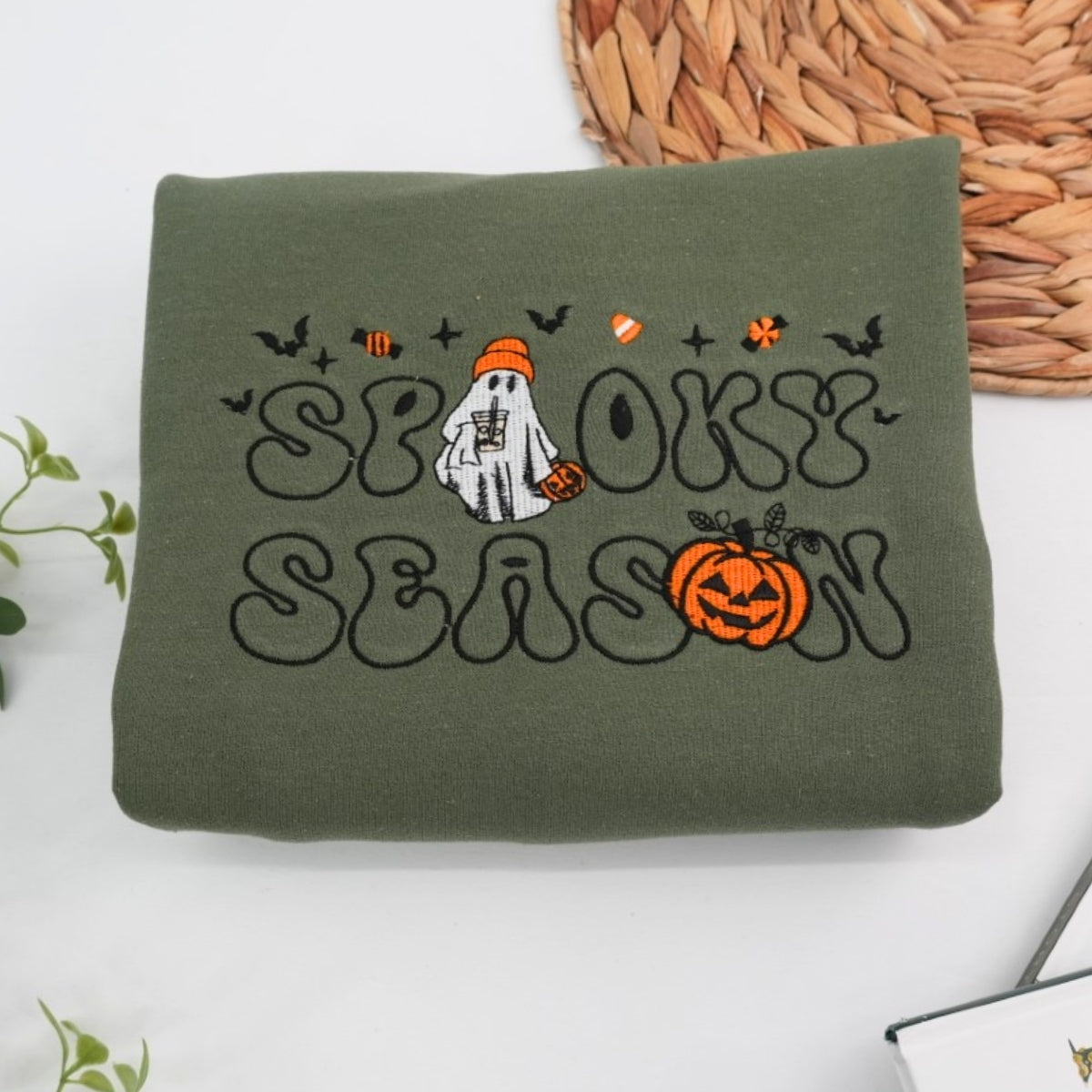 Spooky Season Custom Sweatshirts - Halloween Embroidered Hoodies - Perfect Fall Halloween Gift