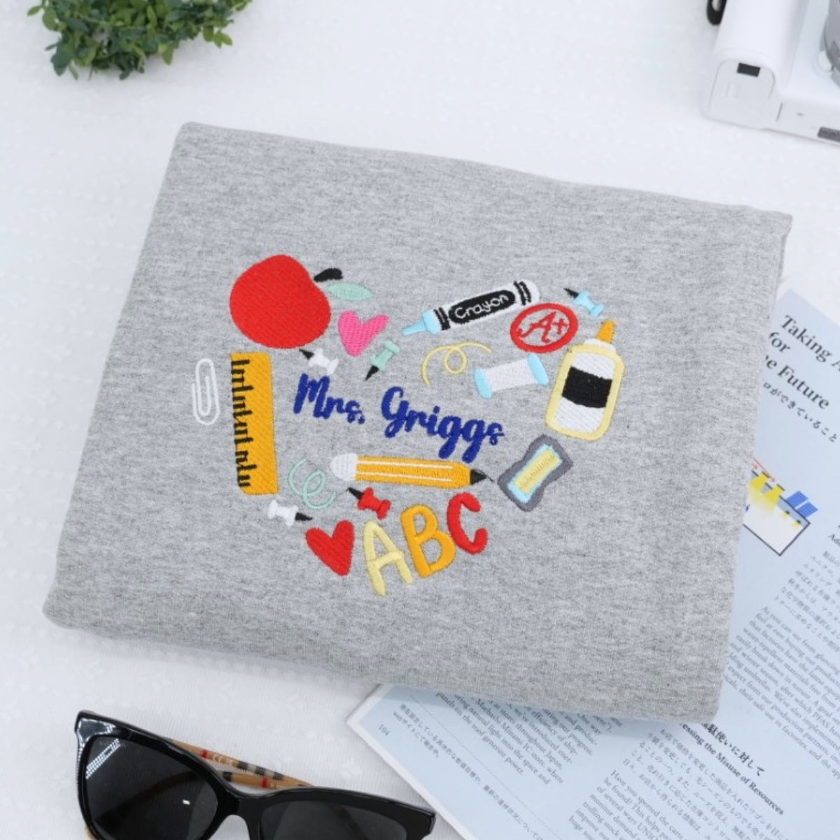 Teacher Custom Hoodies - Educator Embroidered Zip-Up Sweatshirts - Back to School Gift