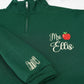 Teacher Quarter Zip Sweatshirt - Custom Embroidered Name & Icon Gift - Personalized Educator Crewneck Hoodie