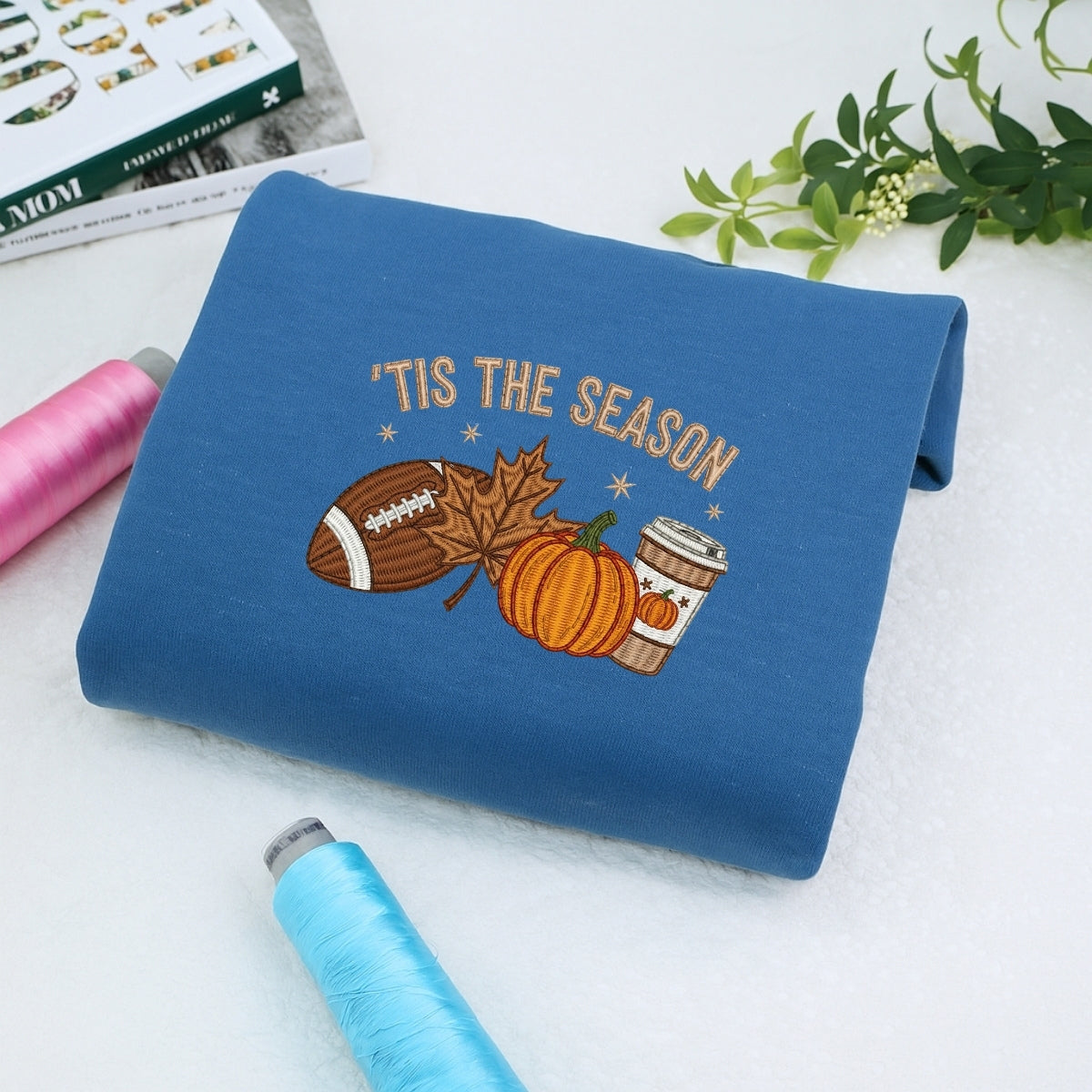 Tis The Season Fall Sweatshirt - Autumn Embroidered Hoodie - Perfect Halloween Gift