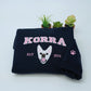 Varsity Pet Portrait Hoodies - Custom Dog Name Embroidered University Style Sweatshirts - College Pet Gift