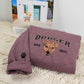 Varsity Pet Portrait Hoodies - Custom Dog Name Embroidered University Style Sweatshirts - College Pet Gift