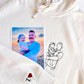 💖Personalized Embroidered Portrait Sweatshirt - Unique Gift for Dad - Custom Father and Son Hoodie, Couple Portrait