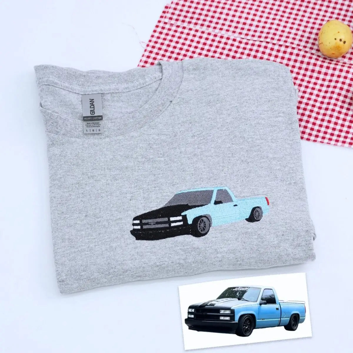 Personalized Gifts for Car Lovers Sweatshirt / Hoodie Embroidered from Your Photo