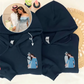 Custom Couple Birthday Photo Sweatshirt Hoodie | Colorful Embroidered Personalized Couple Gift
