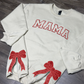 Personalized Green/Red Merry Christmas Bow Side Sweatshirt