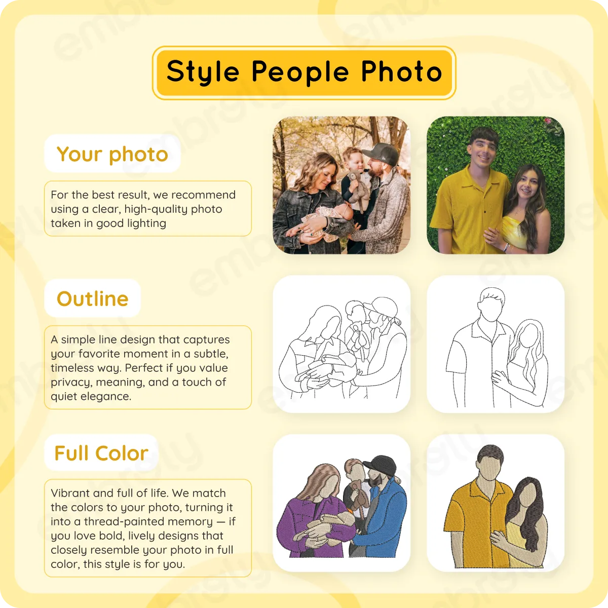 Custom Embroidered Sweatshirt, Personalized Portrait From Photo Hoodie, Line Art Photo Sweatshirt