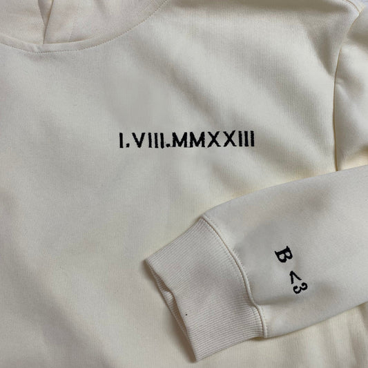 Personalized Roman Numeral Embroidered Sweatshirt