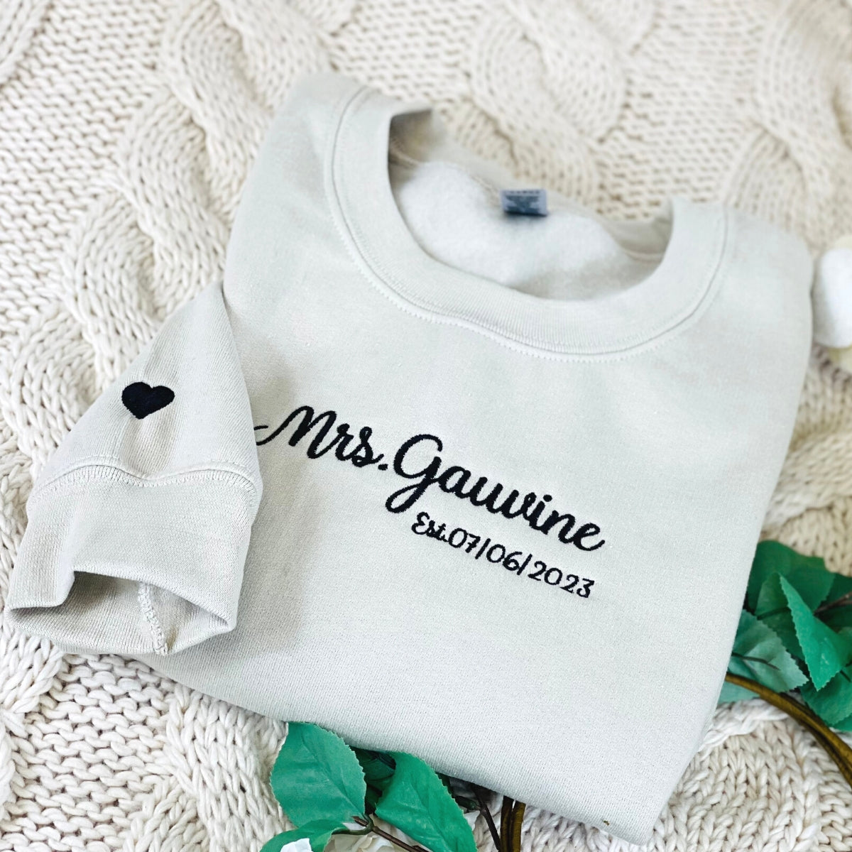 Personalized Unique Bridal Shower Gifts for Your Best Friend with Future MRS Sweatshirt Embroidered